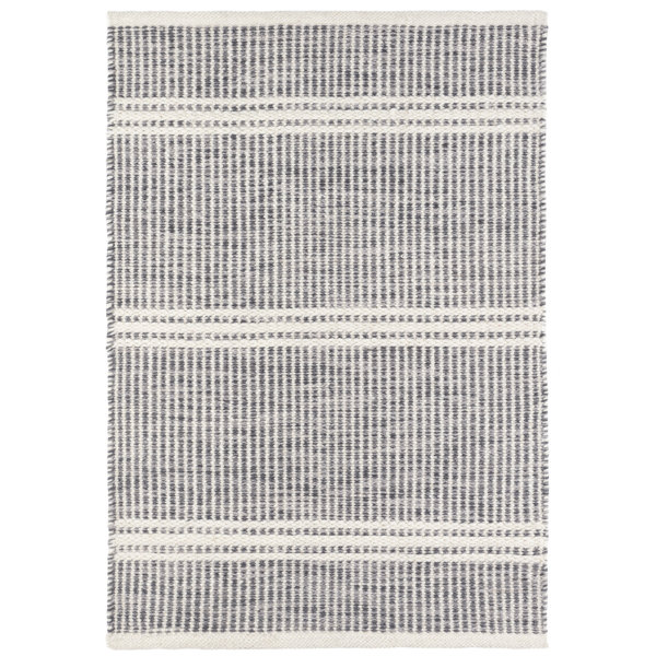 Dash and Albert Rugs Malta Striped Handmade Wool Area Rug in Gray